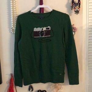 adorable soft tommy hilfiger camera sweater L